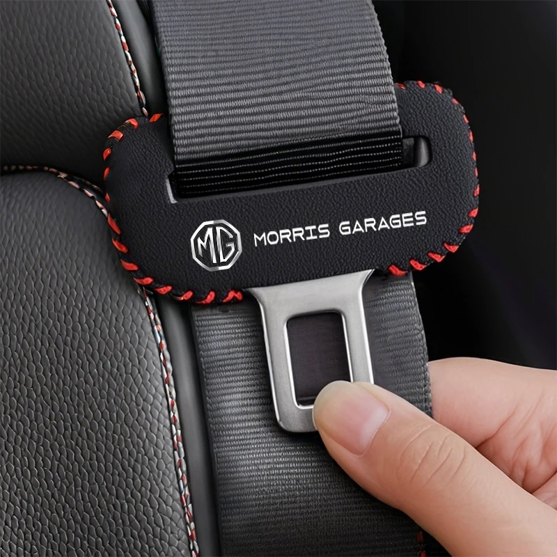 Car Seat Belt Buckle Plug Suede Protective Cover for MG 7 6 5 ZS MG4 EV ONE Cyberster HS MG3 EZS GT GS 3SW MARVEL