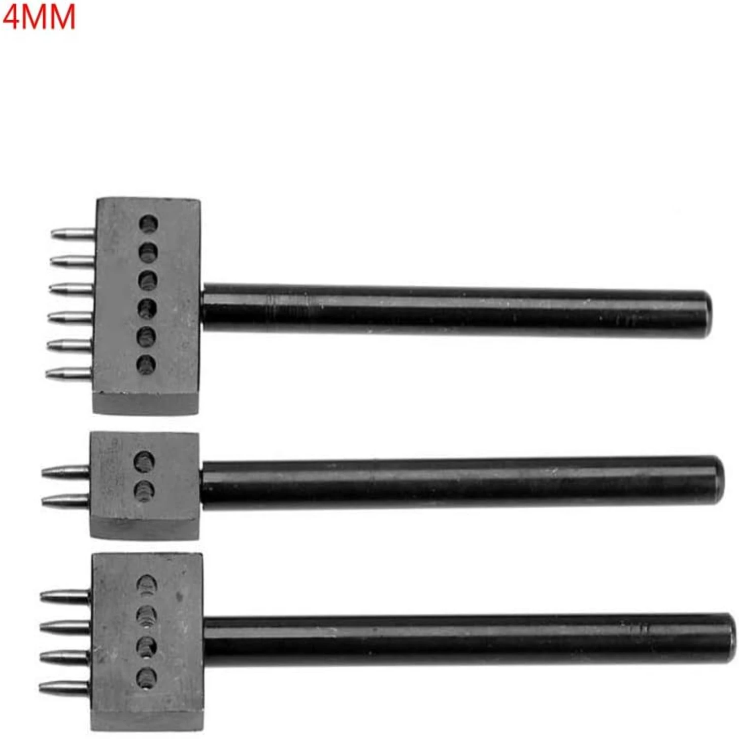 Precise 4/5/6MM Hole Spacing Leather Drilling Tool Set - High-Quality 4MM 3Pcs Kit for Accuracy and Efficiency in Crafting Ultim