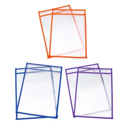 Pochettes Effaçables à Sec Réutilisables pour Enfant, Étui de Rangement, Calendrier Transparent, Dossier d'Irritation, 6 Pièces