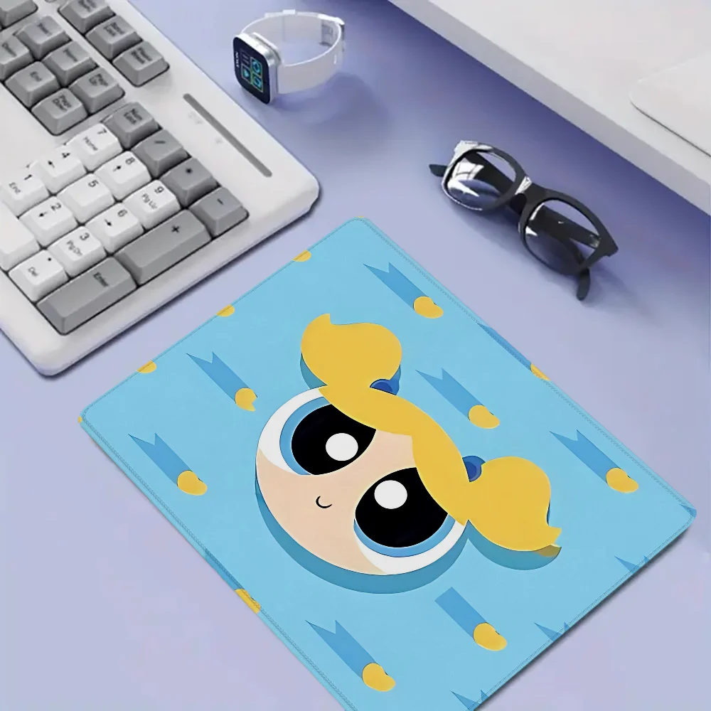 

Cute Mouse Pad Anime Powerfuls Girls Gaming Laptop Non-slip Rubber Pc Gamer Accessories Small Table Mat Kawaii Over Edge Desk