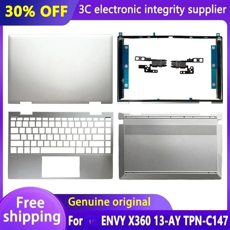 

Новый чехол для ноутбука ENVY X360 13-AY TPN-C147, 13-дюймовый ЖК-задняя крышка, передняя панель, упор для рук, нижняя часть корпуса, сменные петли, серебристый цвет