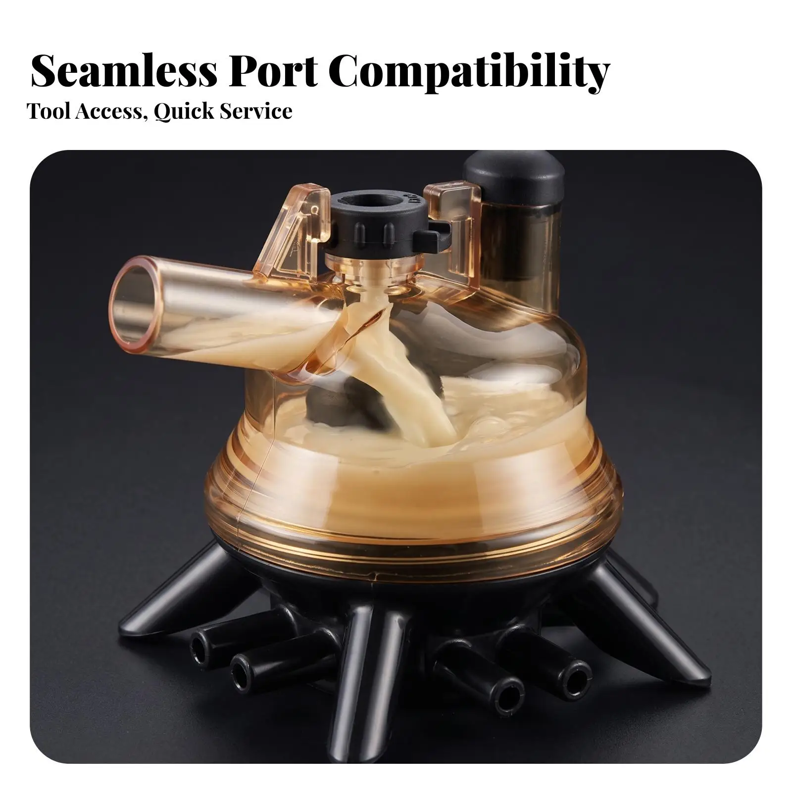 Dairy Milking Machine Collector Part Transparent Amber Cup for Livestock Milk Collection