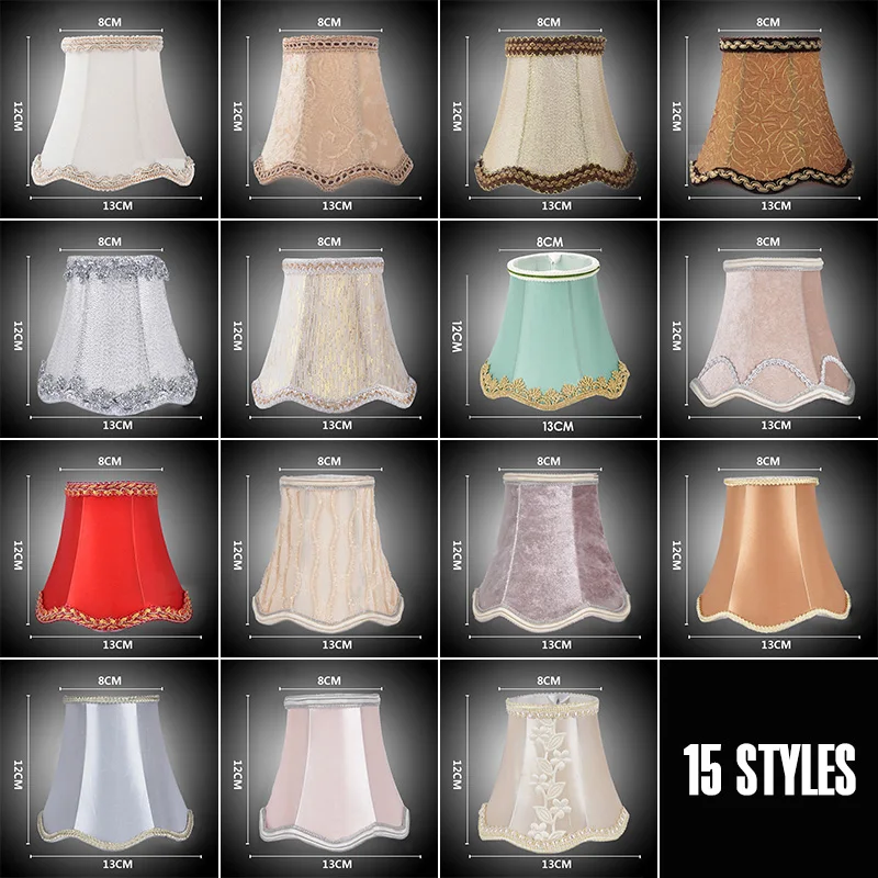 Europe Retro Lampshade Jacquard  Fabric Solid Color Chandelier Handmade Cloth Lampshade Wall Lamp Cover Enclosure Accessories