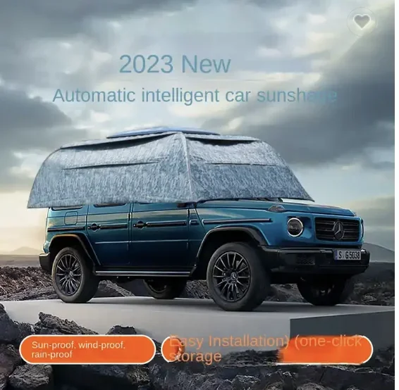 

Electric Automatic Car Umbrella Global World Patent Exterior Car Accessories for Sunshade And UV Protection