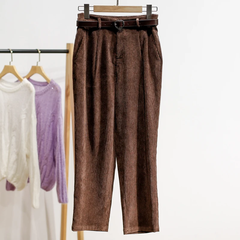

Spring New Women's High Waist Wide Leg Harem Pants Casual Trousers Harajuku Style Polyester Nylon Fabric Long Pants