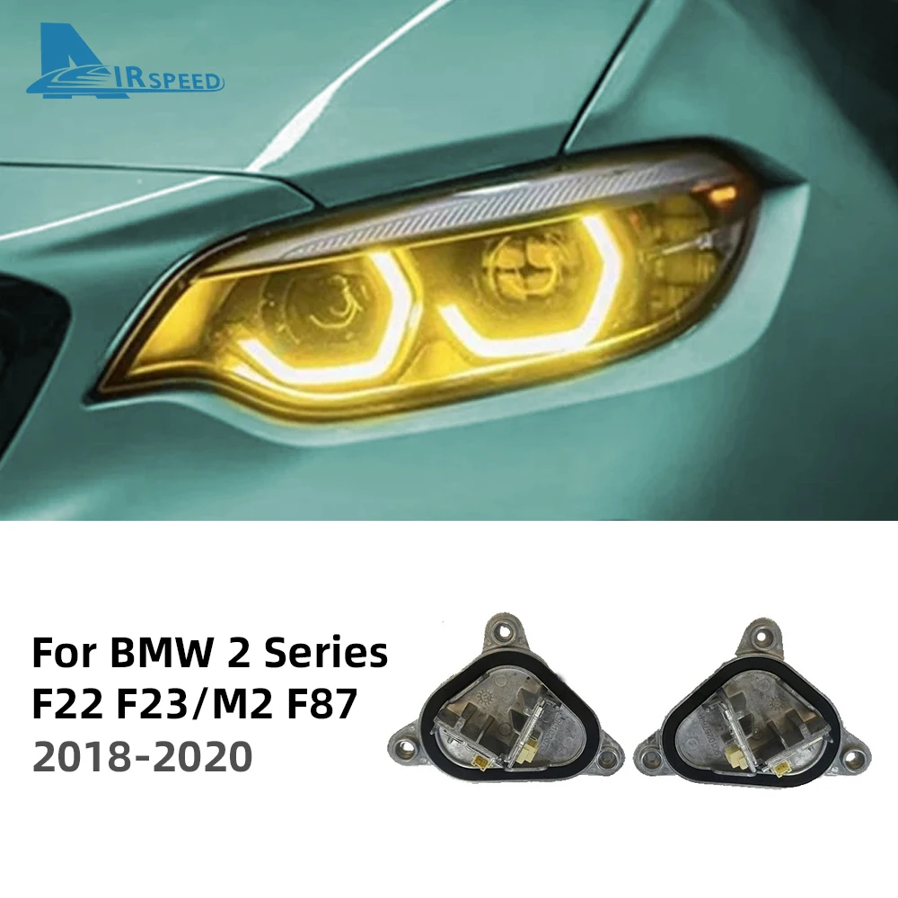 

Lemon Yellow Angel Eyes DRL Board LED for BMW 2 Series F22 F23 F87 M2 2018-2020 M240i 230i 218i LCI Daytime Running Lights