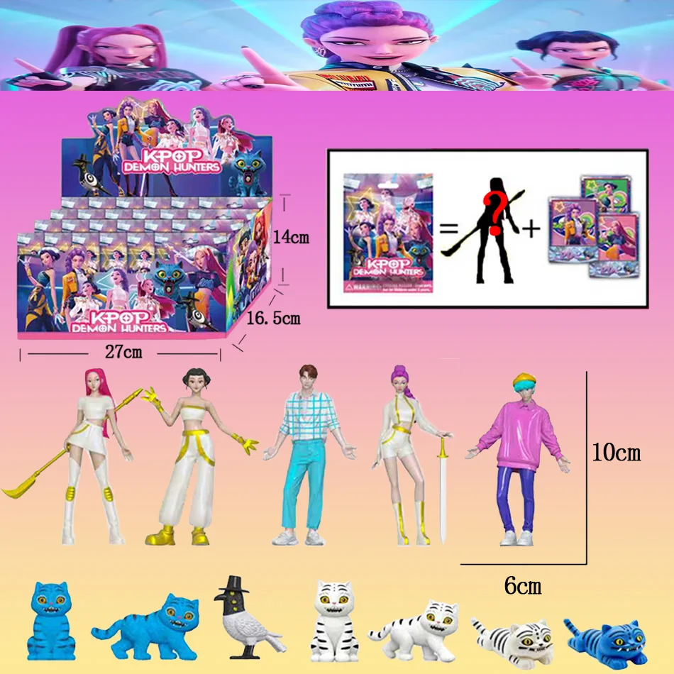 2025 Kpop شيطان الصيادين أنيمي الشكل اللعب لطيف بولي كلوريد الفينيل تحصيل صندوق أعمى عمل نموذج لجسم دمى الاطفال عيد ميلاد لعبة الهدايا