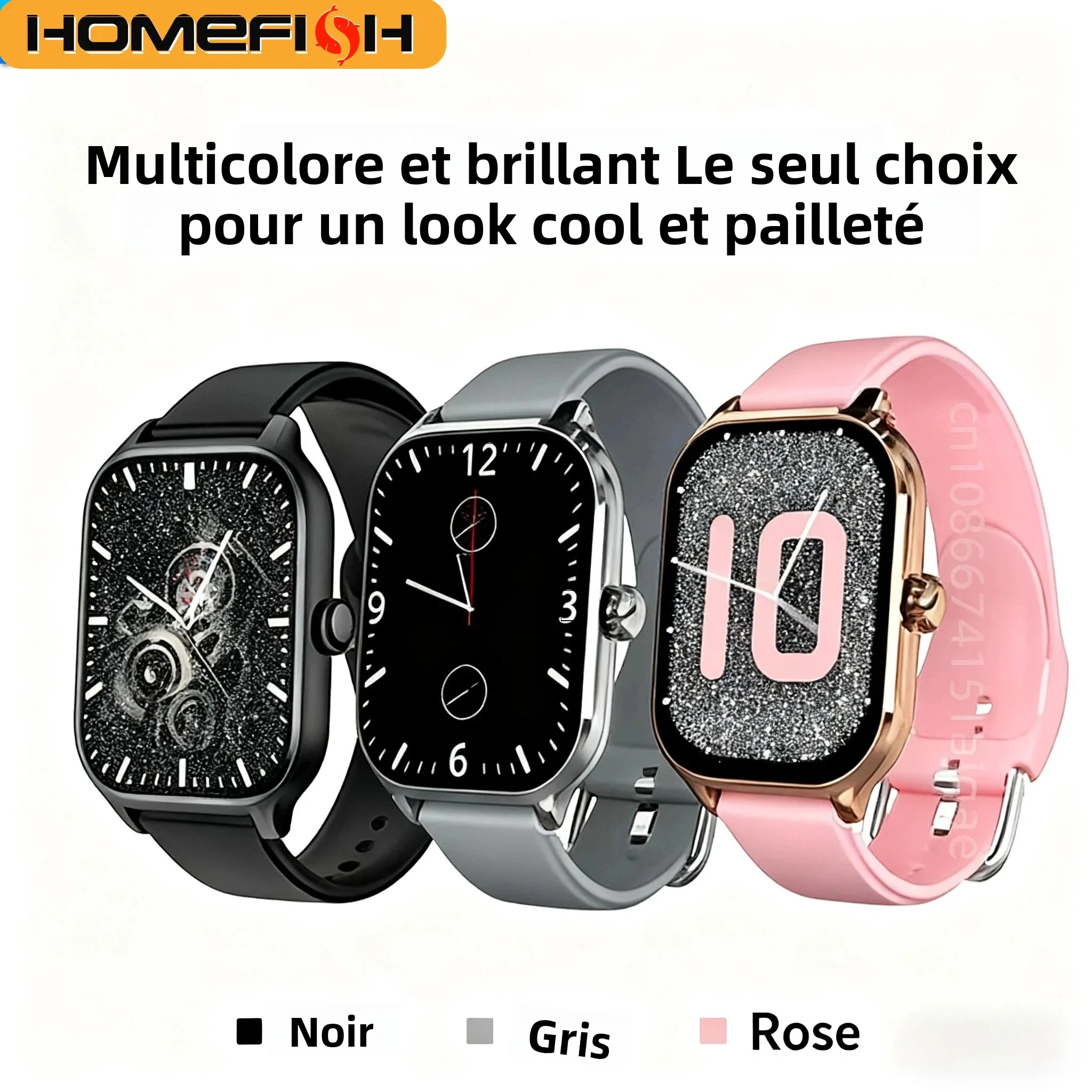 Montre intelligente avec appel Bluetooth, photographie à distance, surveillance du sommeil, modes sportifs multiples, fréquence cardiaque, pression artérielle