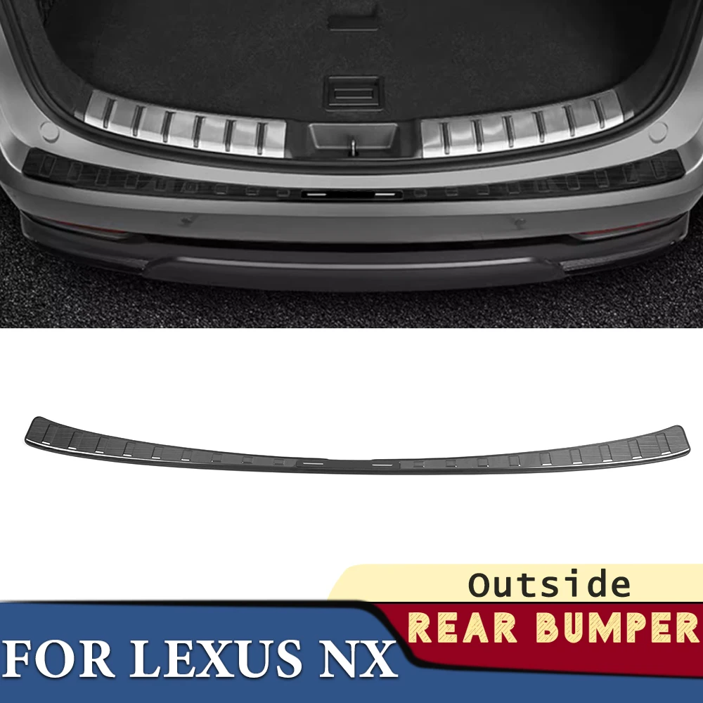 

Trunk Bumper for Lexus NX (AZ20) 2022-2024 Car Accessories Stainless Rear Fender Protector Sill Pad Cover Sticker Decoration