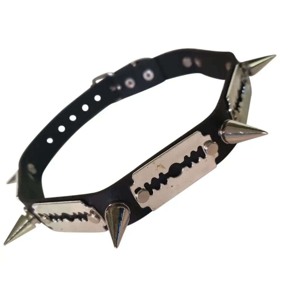 

New Gothic Unisex Collar Fashion Decoration Subculture Black Leather Metal Accessories Women's Erotic and Sexy Accessories