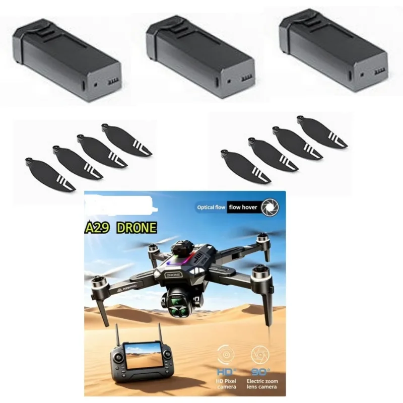 A29 PRO Drone Battery A29 Screen RC Drone Battery 3.7V 2000mAh Battery USB Line Propeller for A29 PRO Screen Drone Accessories