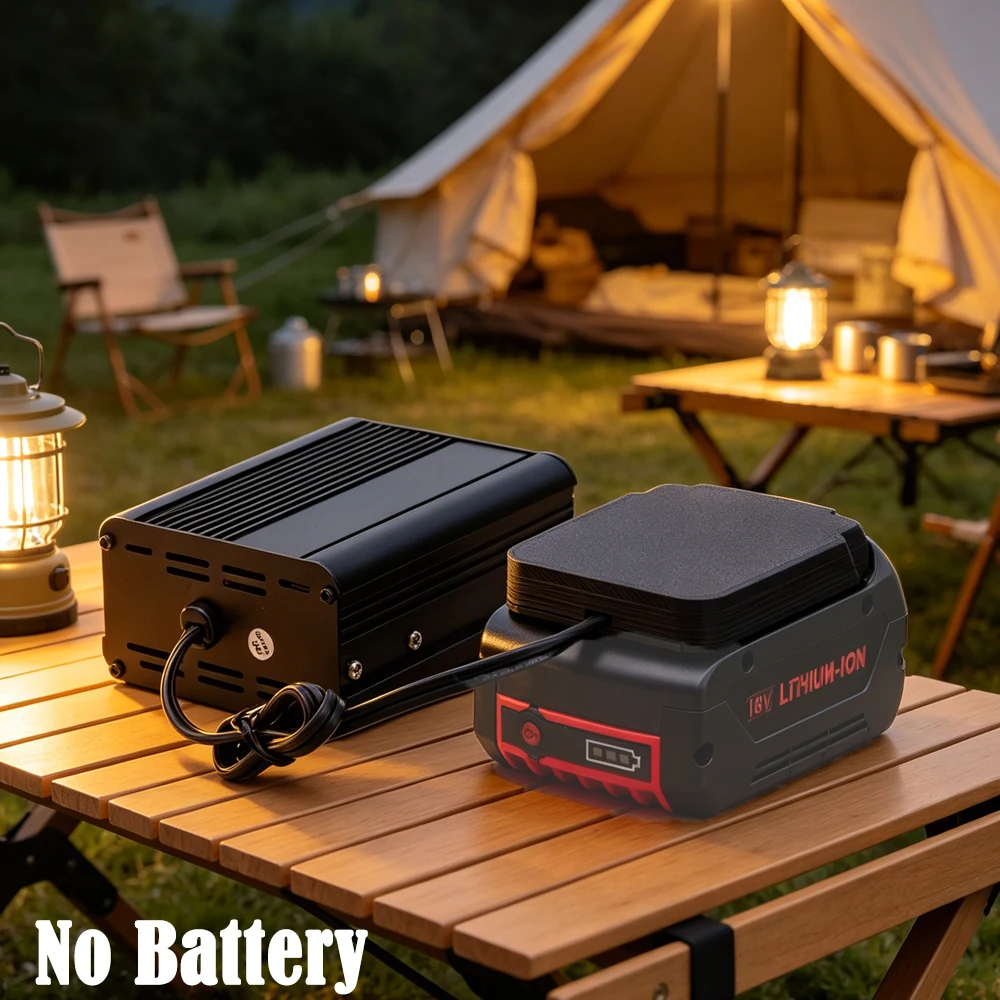 200W 220V Power Inverter Outlet Adapter for Bosch 18V Battery DC AC W/USB Powered Compact Inverter for UK EU AU