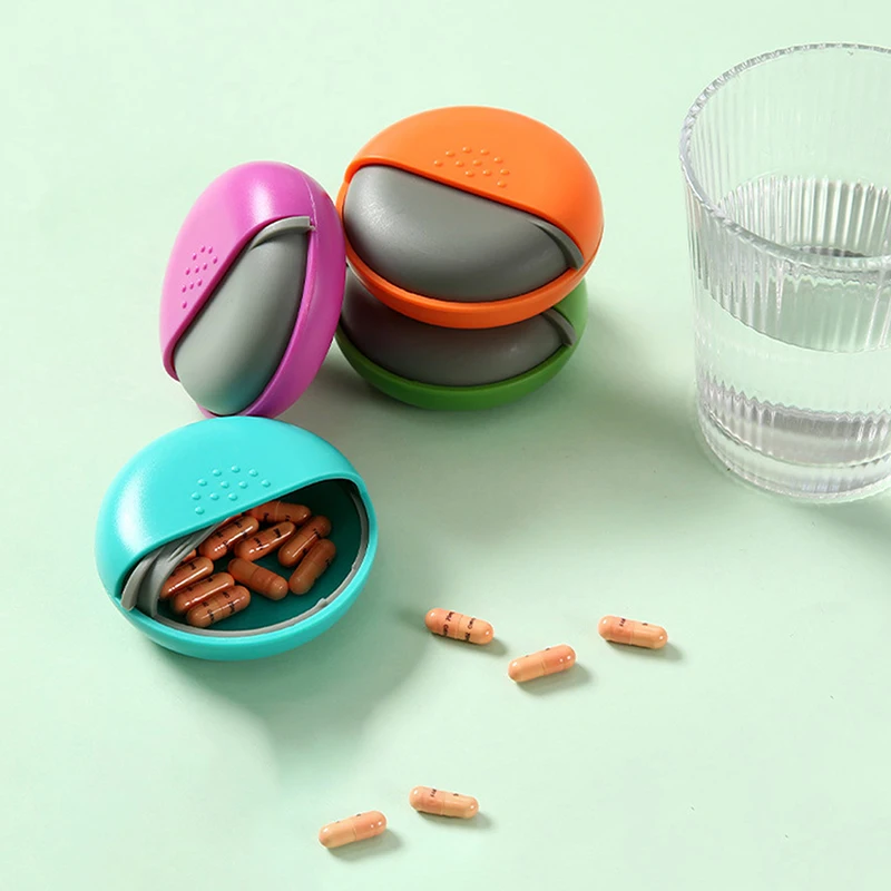 1Pcs Portable Travel Round Pill Box Mini Pill Organizer Case Dispenser Tablet Holder Container Medicine Drug Storage Box