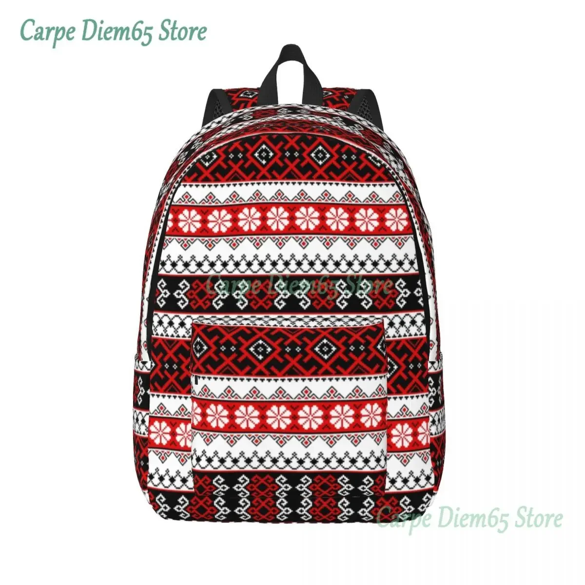 Ukrainian Embroidery Bright Color Vyshyvanka Leggings And Designs Canvas Backpack Bookbag for College School Ukraine Ethnic Bags