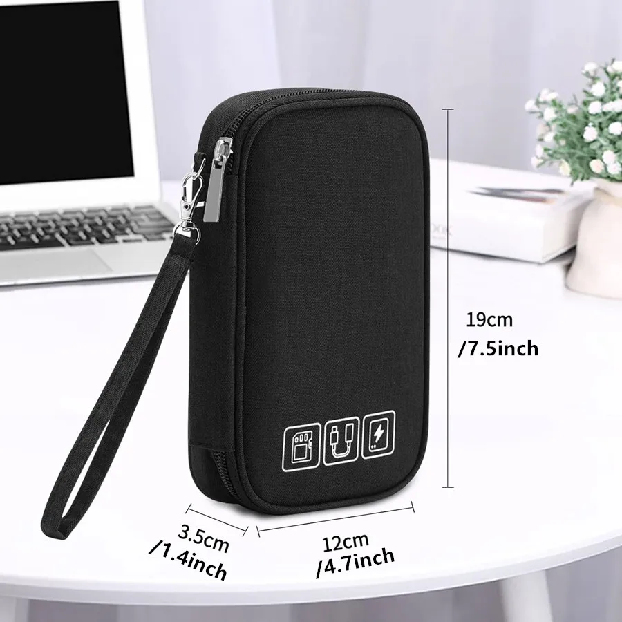 Multipurpose Digital Travel Packing Cube Entertainment Data Cable USB Drive Storage Bags Daily Necessities Organize Pouch Items