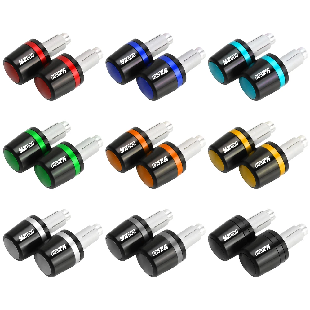 

For YAMAHA YZ600 Motorcycle Accessories 7/8" 22mm Handlebar Hand Grips Handle Bar End Cap YZ 600 1984-1990 2023 2024 2025 2026