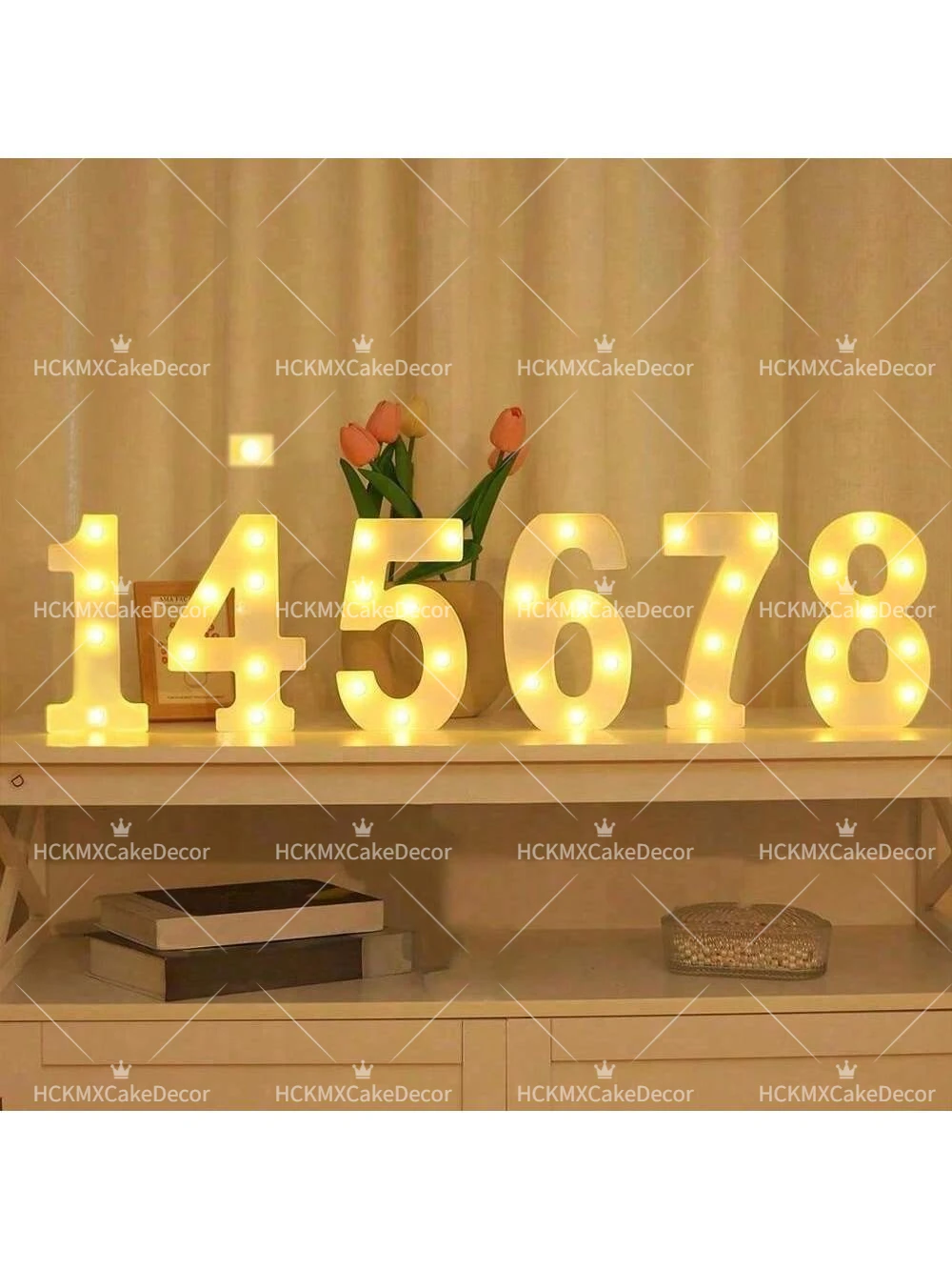LED-Zahlenleuchten 0-9, Leuchtschilder, batteriebetrieben, für Geburtstagsfeiern, Hochzeiten, Heimdekoration, Bar-Dekoration – Detail 3