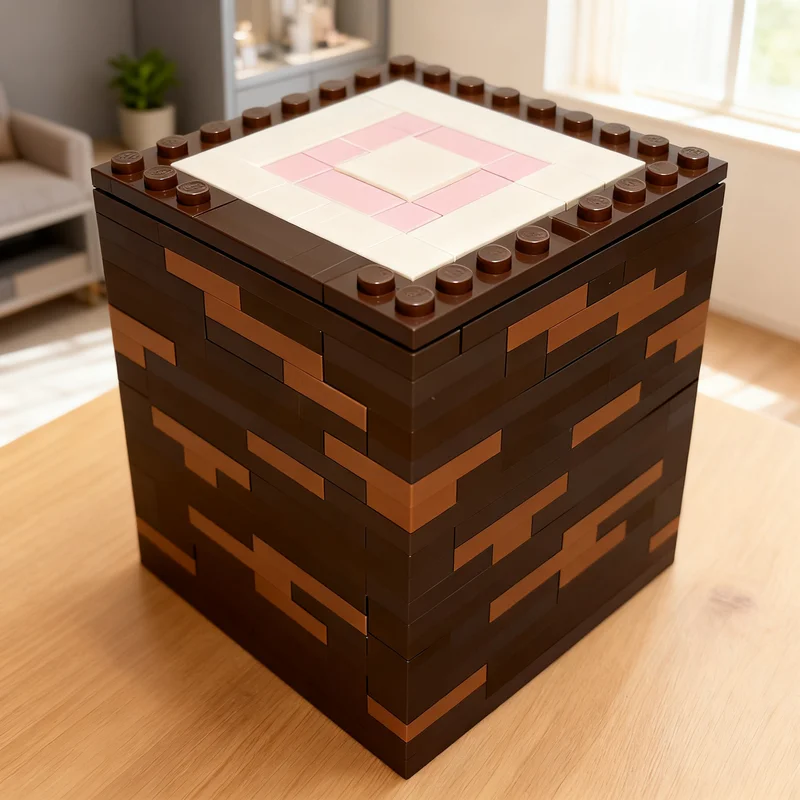 192pcs MOC Cherry Log Model Building Blocks Christmas Gift Architecture Toy DIY Idea Craft Creative Assemble Education Design