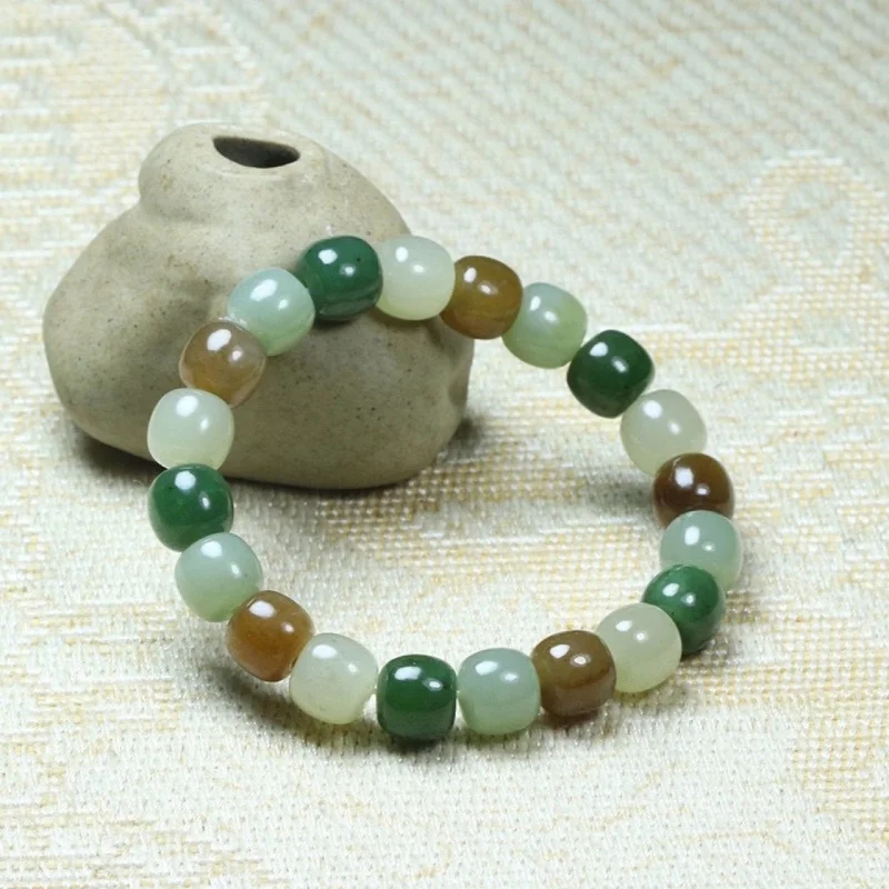 

Hetian Jade from Mountain Duobao Room with Certificate Unisex