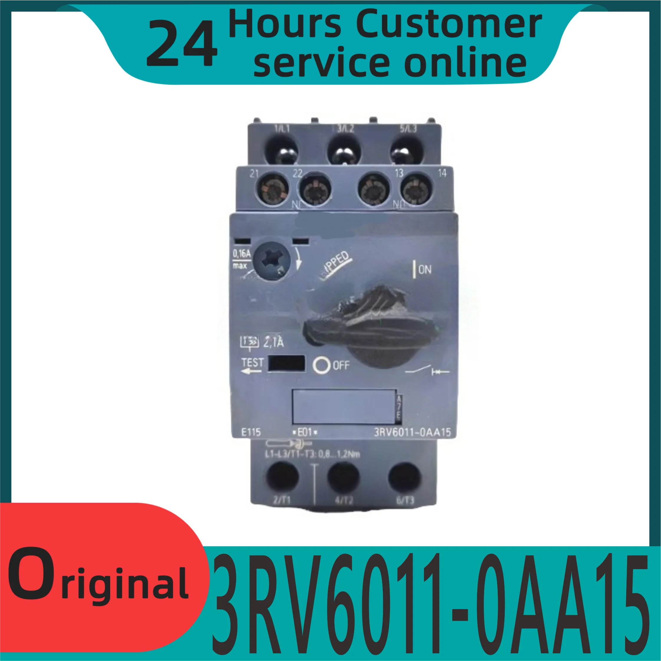 

Новый оригинальный автоматический выключатель защиты двигателя 3RV6011-0AA15, диапазон тока 0,11-0,16 А, автоматический выключатель