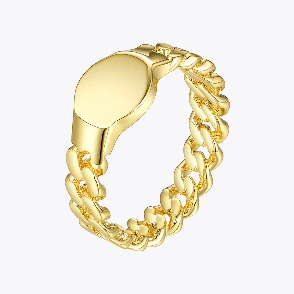 ENFASHION Punk Link Chain Platform Ring Men Gold Color Lady Finger Rings For Women Fashion Jewelry Gifts Anillos Mujer R194025