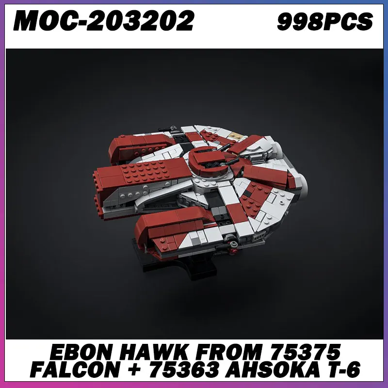 

Строительный блок MOC, серия «Космические войны», красный космический корабль, креативная модель кирпича, образовательная игрушка, подарки на день рождения для взрослых, MOC-201349, 955 шт.