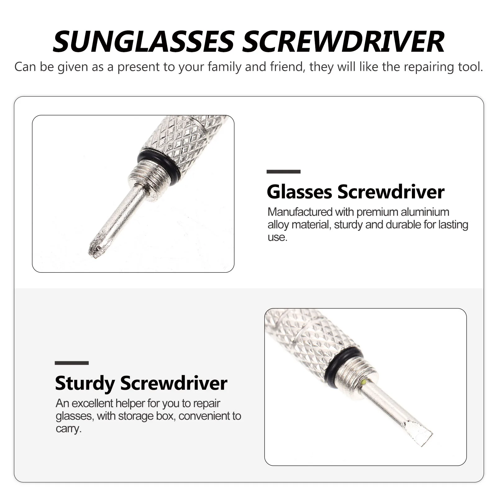 

5pcs Glasses Repair Screwdrivers Sturdy Mini Tool Set Aluminum Alloy Eyeglasses Watch Sunglasses Multifunctional Hardware