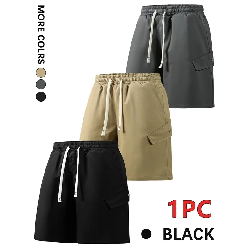 

Мужские шорты-карго с наклонными карманами, гладкая драпировка, мягкие и против морщин, удобная ткань, дышащие и приятные для кожи,