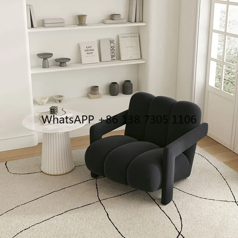 

Simple single sofa coffee table combination leisure hotel reception office negotiation table and chair beauty salon