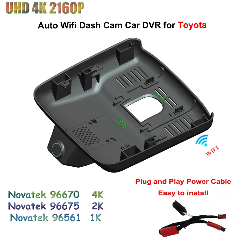 

UHD 2160P 4K Car DVR Video Recorder 2K WIFI 24H Dash Cam For Toyota Crown 2023 2024 2025 High quality Dedicated Driving Recorder