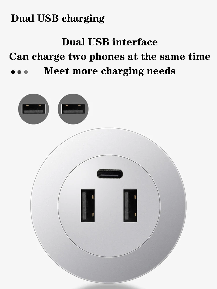 TYPE-C charge connector Extension Cord Mobile Tea Table Sofa Concealed Fast Charging Cable Embedded Desktop USB2.0 To USB