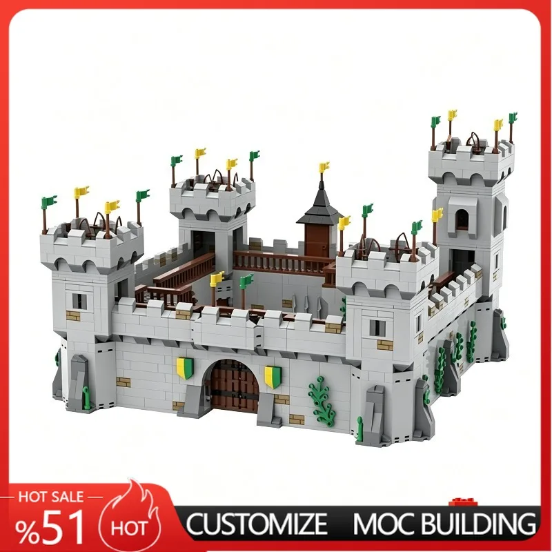 2485PCS Modular Castle Complete Starter Set Medieval Fortress Building Blocks Model Assembly Toy For Adults And Collectors Gift