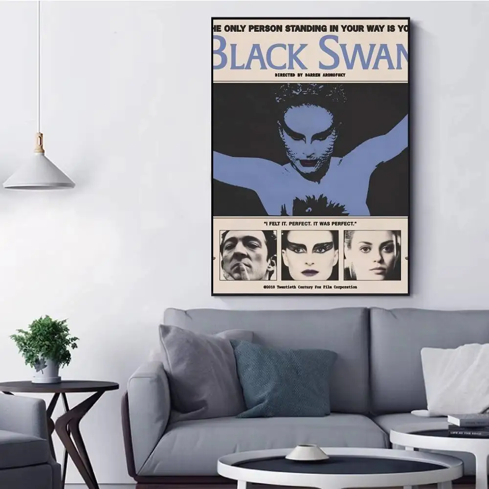 1PCMovie البجعة السوداء الكلاسيكية أنيمي المشارك ذاتية اللصق الفن ورقة مقاومة للماء ملصق مقهى بار غرفة جدار ديكور #5