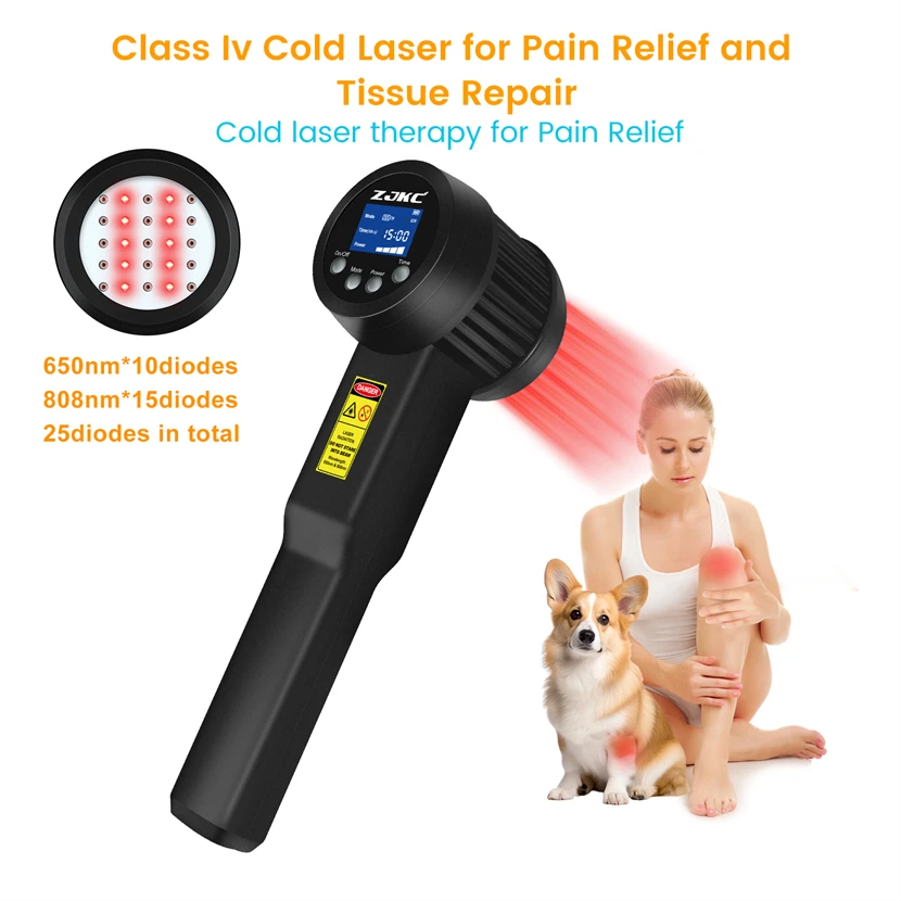 

ZJKC 25diodes Low Level Laser Knee Therapy Machine Adjustable Power Laser Therapy for Joint Pain Plantar Fasciitis Health Care