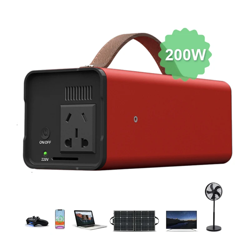 Factory Directly Supply 200w 110V 220V Portable Power Station Camping Rechargeable Outdoor Lithium Battery Power Bank