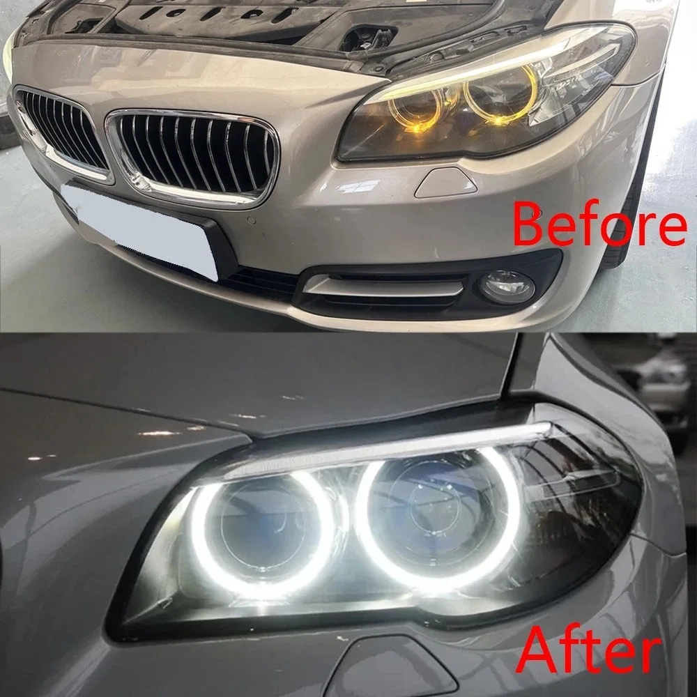 لسيارات Bmw 5 Series F18 F10 2014-2017 Drl لوحة دليل الضوء دليل أنبوب المصباح النهار تشغيل ضوء دليل عين الملاك