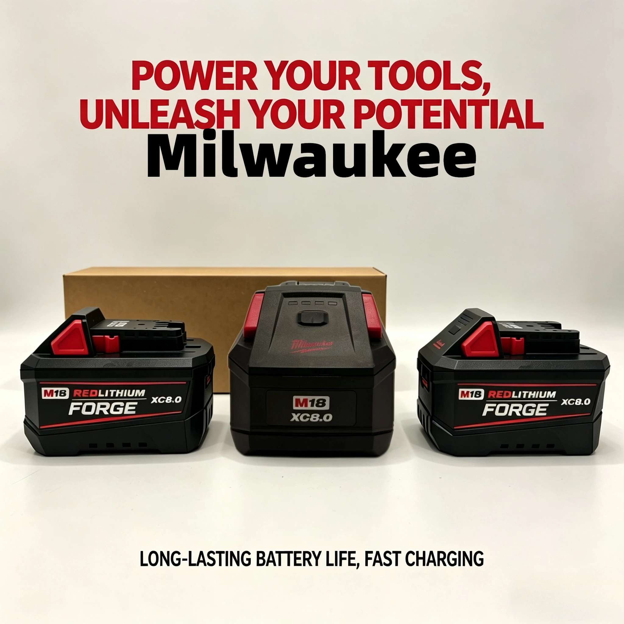 

New high-quality lithium battery for Milwaukee M18 18V, 6.0Ah 8.0Ah with stable discharge for original M18 series batteries