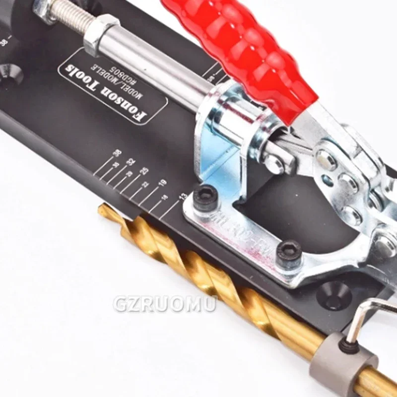 GD805 Woodworking Inclined Hole Doweling Jig Pocket Hole Jig Kit With 9.5mm Drill Bit Guide For Hole Puncher Furniture