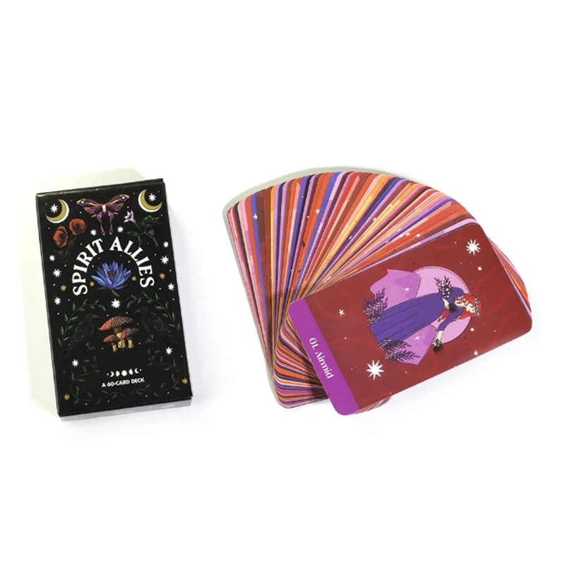 بطاقات Spirit Allies Oracle A 60 Deck Tarot English Visions Divination Edition Borad Playing Games #3
