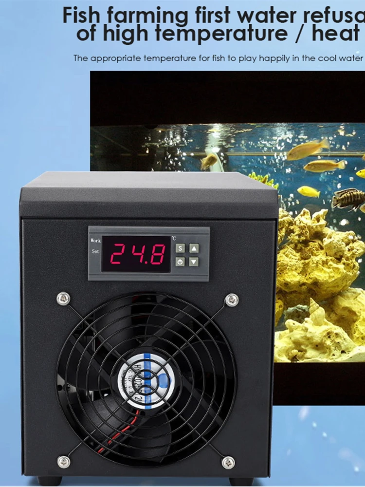 55L Aquarium-Klimaanlage, leise Haushalts-Aquakultur-Kühlmaschine, stabile Wassertemperatur