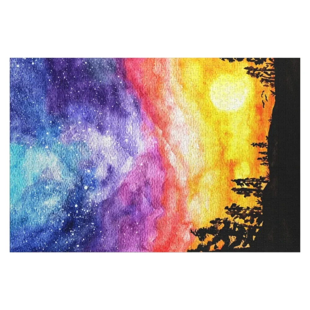 

Sunset Galaxy Dream Jigsaw Puzzle Custom Name Child Toy Photo Custom Photo Personalized Photo Gift Puzzle