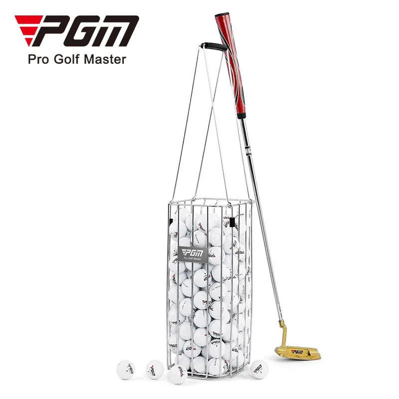 PGM QK006 Golf ball basket capacity of 140 balls golf driving range baskets stainless steel golf ball tool retriever