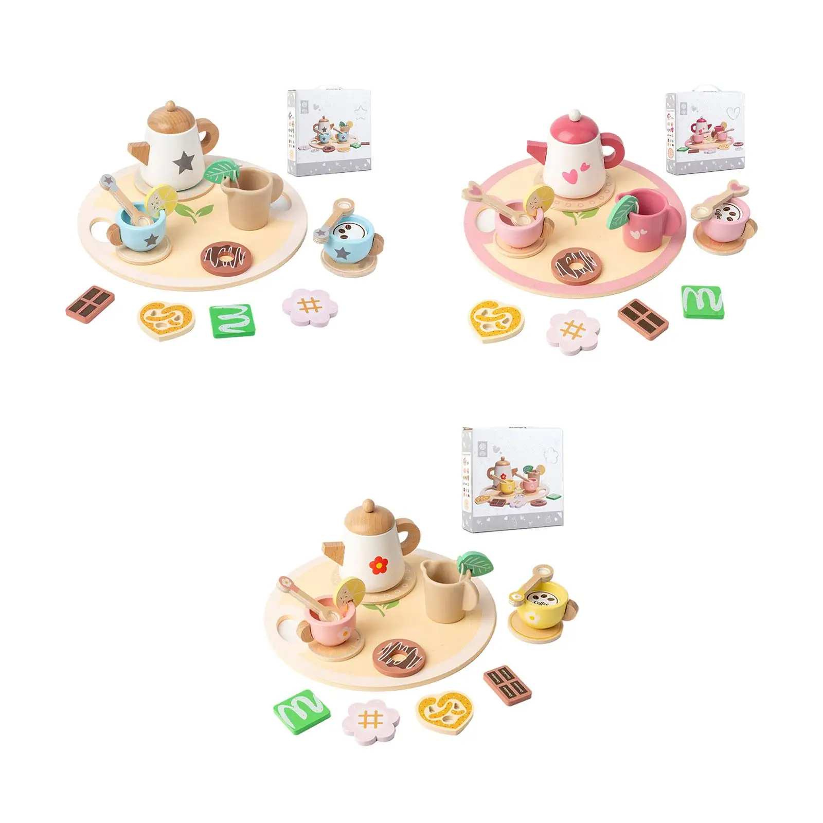 

Toddlers Afternoon Tea Time Little Girls Tea Set Toy for Kids Holiday Gift
