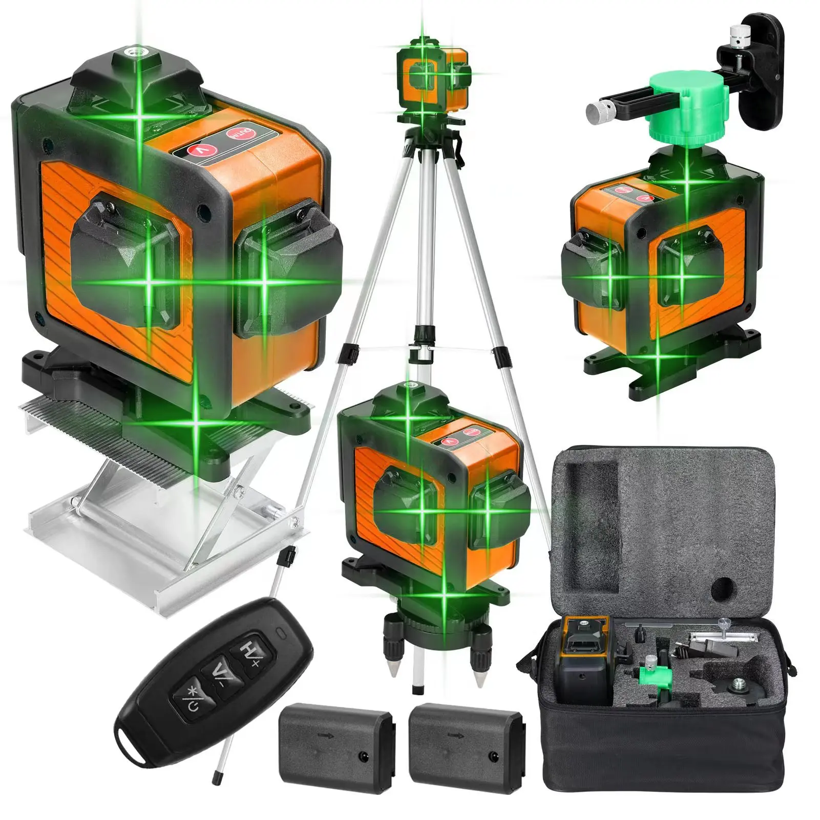 

High-precision Green Light Digital Display Cis-orange 16 Lines + Tripod Level Automatic Wire Laying Floor Tiles