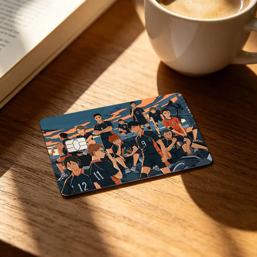 Anime H-haikyuuS Card Stickers Credit Card DIY Card Protector Stickers Waterproof Film Skin Cover