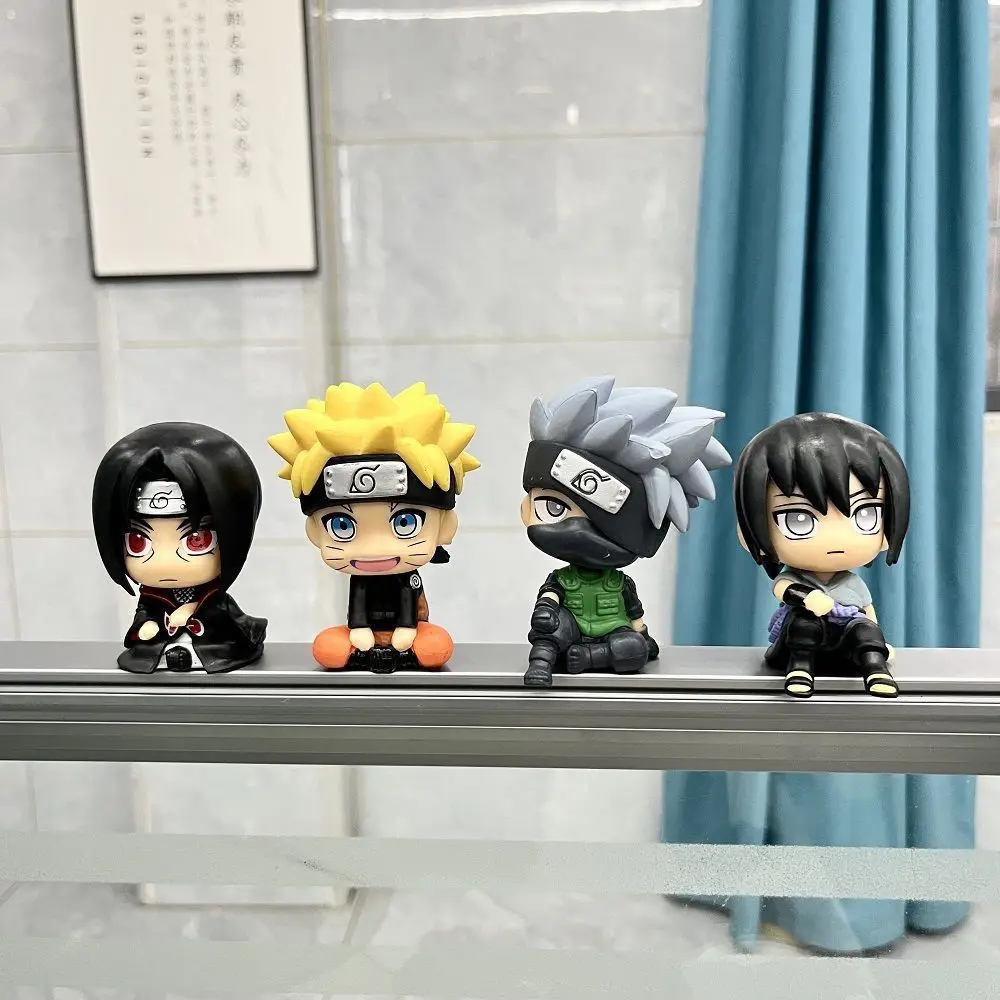 NARUTO cartoon cute figurine model kawaii 2D chibi doll car decoration office desktop display toy anime merchandise wholesale - view 4
