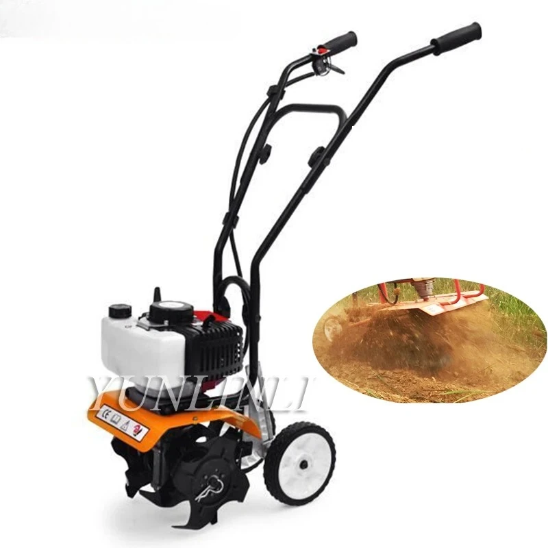 Мини-культиватор 52cc 1900W, роторный культиватор-рыхлитель для сада, профессиональная машина для рыхления почвы 1E44F-5