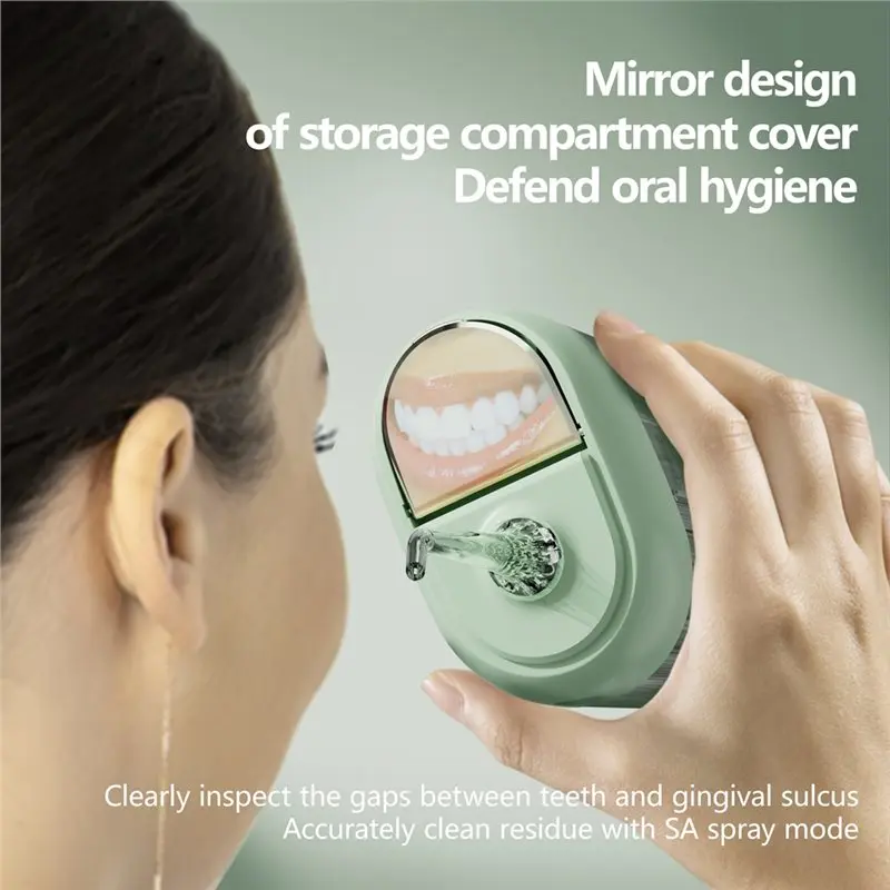 B58B-الري المحمولة جهاز تنظيف الأسنان بالماء USB قابلة للشحن المياه النفاثة الخيط خلة أسنان 2 طائرة تلميح 200 مللي منظف الأسنان #2