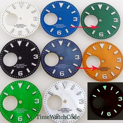 29mm Shell/Alloy Watch Dial Face Fit NH38/NH38A Movement Fit 3/3.8 o'clock Crown Luminous Blue/Green/White/Gray/Orange