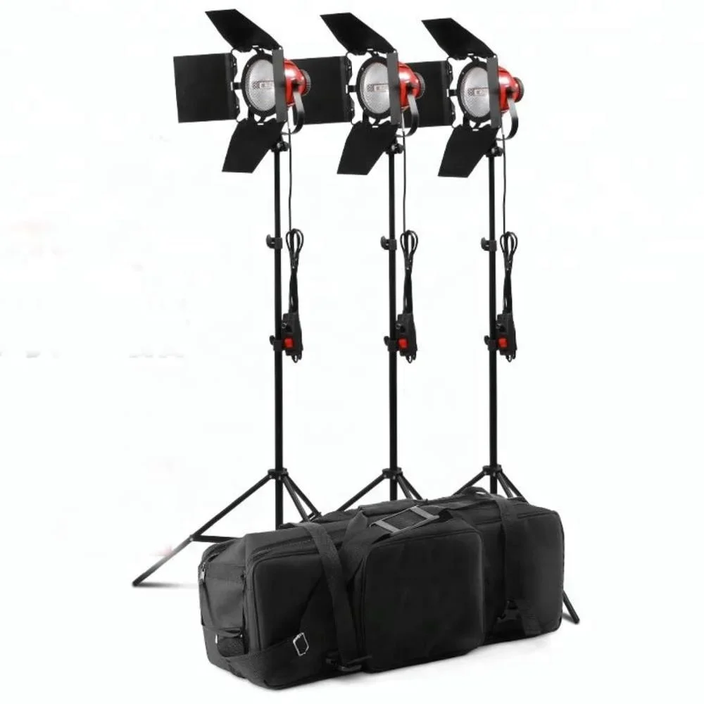 2400W Dimmable Tungsten Halogen Red Video Light Kit For Photography